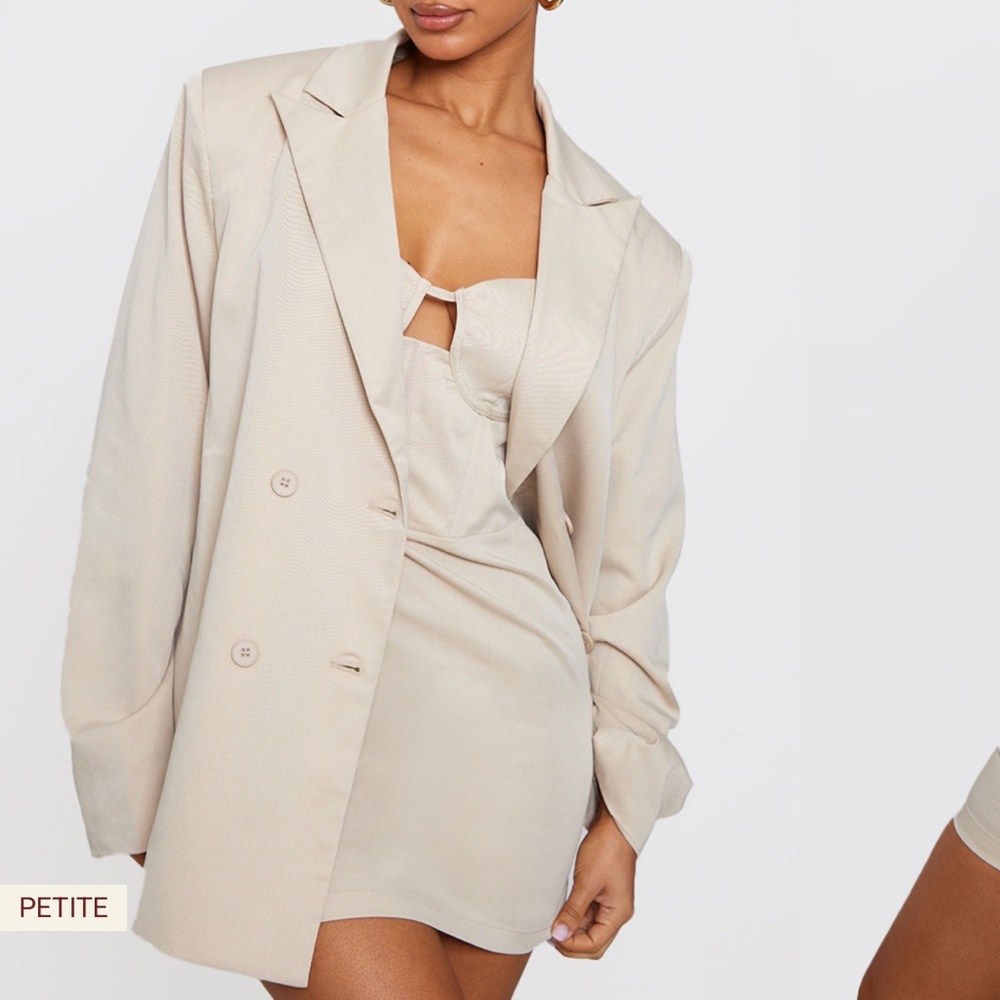 PrettyLittleThing Women's Beige Blazer
